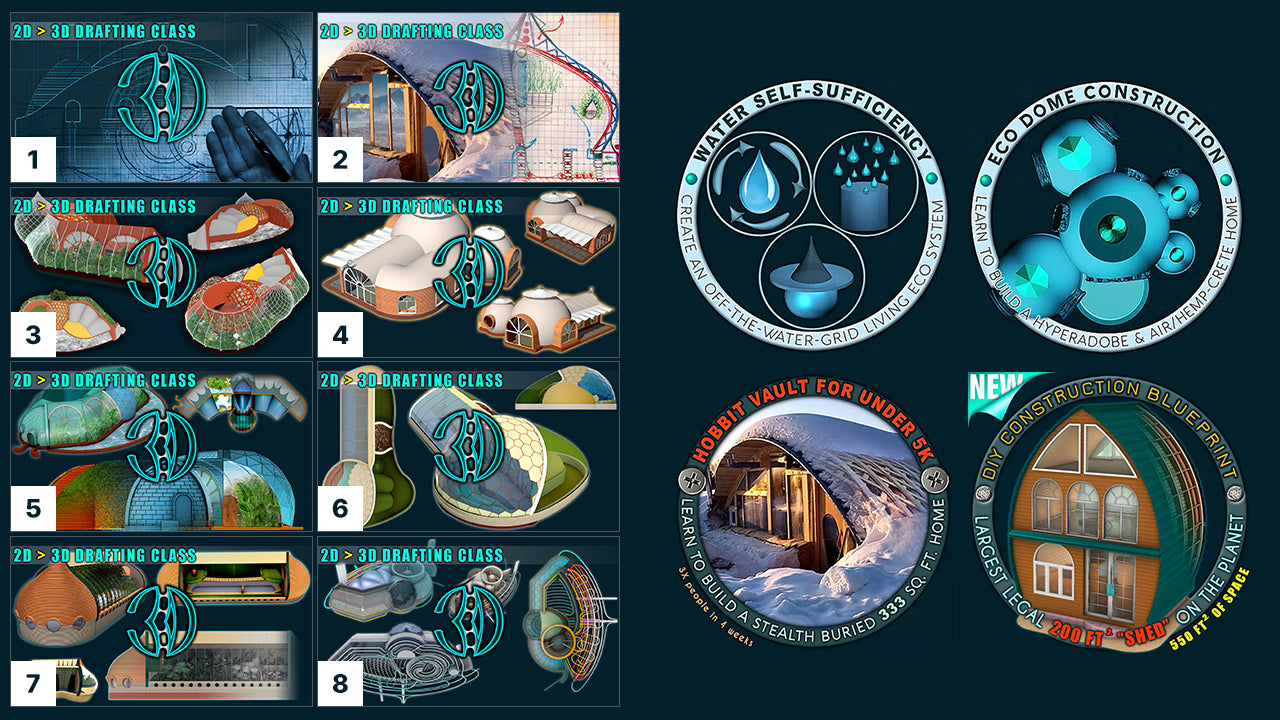 Bio-Veda 2D > 3D BioTecture Draft & Build Class